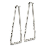 Chisel Stainless Steel Polished Triangular Hoop Earrings